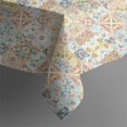 thumbnail image 5 of Pioneer Flower Floral Print Pattern Square Tablecloth, Waterproof Wipeable Spillproof Washable Table Cover for Home Kitchen Party and Daily Decor 42"x42", 5 of 6