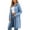 Light Blue, variant on Long Cardigans for Women Plus Size Hooded Knit Sweaters Elastic Cuffs Casual Ribbed Open Front Cardigan Soft Stretchy Long Sleeve Pullover with Pocket