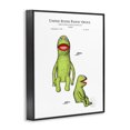 thumbnail image 2 of Stupell Industries Mid-Century Vintage Frog Puppet Patent Black Framed Giclee Art, 11 x 14, by Karl Hronek, 2 of 7