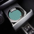 thumbnail image 3 of RYLABLUE Simple Herringbone Leaf Pattern Green Set of 2 Car Coaster for Drinks, Absorbent Ceramic Stone Coasters Cup Mat with Cork Base for Home Kitchen Room Coffee Table Bar Decor, 3 of 5