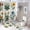 Botanical Wonders 1, variant on Bathroom Rugs Sets 4 Piece with Shower Curtain, Botanical Illustration Pattern Printed on Bath Room Accessories Sets, Great for Master Bath Beach House Modern Home, 72 x 72 inches