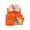 Orange, variant on Ruyang Kids Fleece Vest Toddler Boys Girls Winter warm Sleeveless Puffer Jackets Water-proof Button Lapel Quilted Gilet
