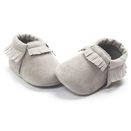 Marainbow Kids Baby Shoes PU Suede Leather Newborn Boys Girls Soft Shoes Fringe Soft Soled Non-slip Footwear Crib First Walkers