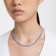 thumbnail image 5 of Collar Swarovski Matrix Tennis con cristales de color azul brillante rodio, 5 of 5