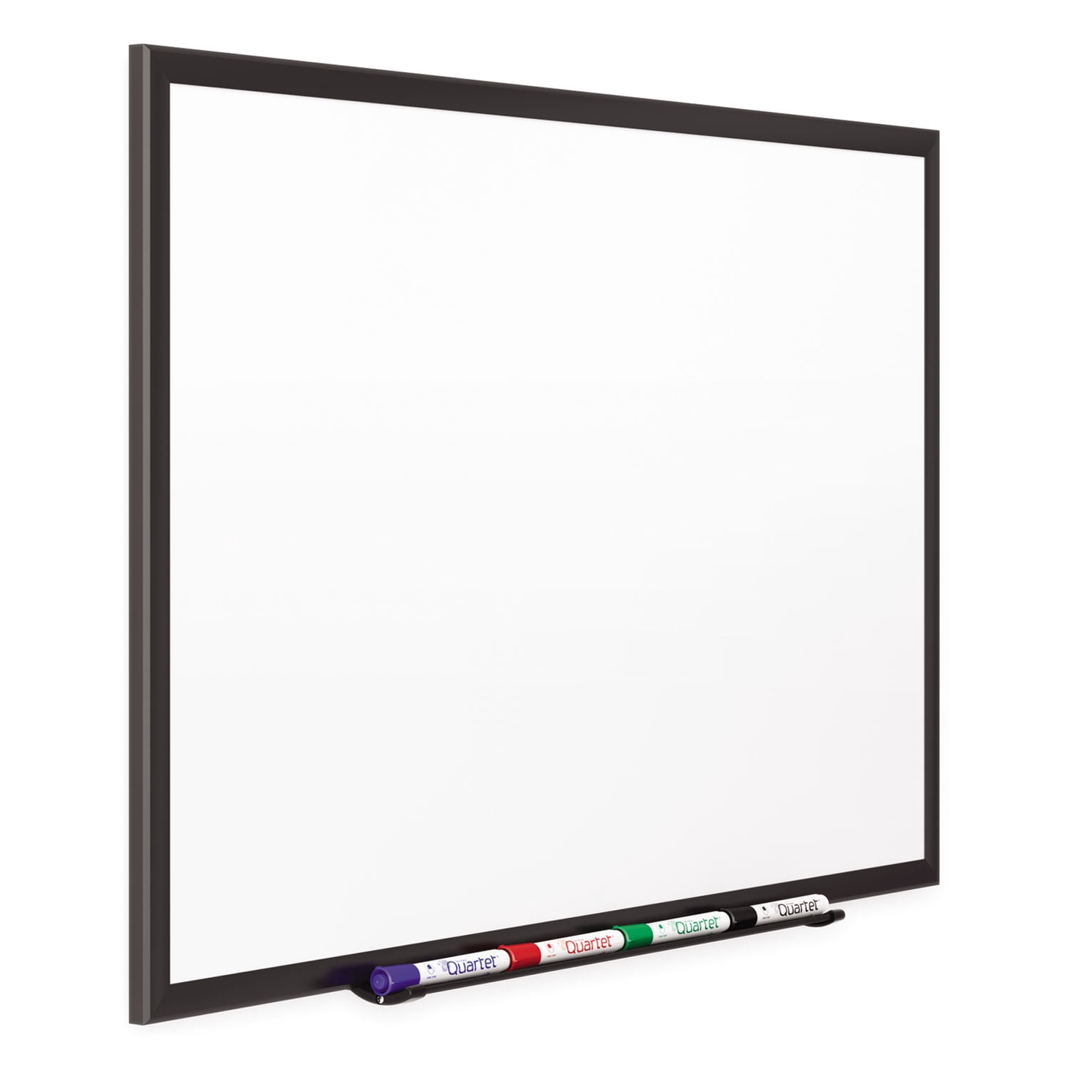 Quartet Classic DuraMax Porcelain Magnetic Whiteboard 72 x 48 6 x 4 Black