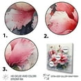 thumbnail image 3 of Designart "Red Green Hibiscus Blossoms" Floral Hibiscus Wall Decor, 3 of 5