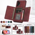 thumbnail image 6 of Dteck Case for Samsung Galaxy A32 5G 6.4-inch,Shockproof Rubber Case Card Holder Wallet Hybrid Leather Kickstand Protective Lightweight Cover for Galaxy A32 5G,Winered, 6 of 6