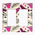 thumbnail image 2 of Metal Light Switch Plate Outlet Cover (Feather Panty - Double Rocker), 2 of 2