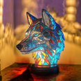 thumbnail image 2 of 3d Vintage Animal Table Lamp, Resin Stacked Night Light, Bohemian Resin Animal Table, 2 of 5