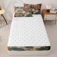 thumbnail image 4 of Homewish Watercolor Tie Dye Zipper Queen Comforter Set with Fitted Sheet and 2 Pillowcases,Abstract Grunge Zipper Bedding Set,Reversible,4pcs, 4 of 8