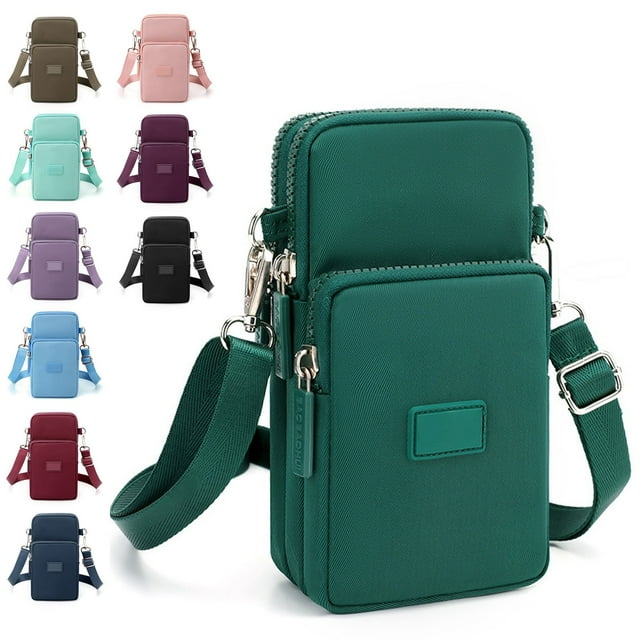 Bolsa de pecho cruzada con agujero para auriculares - Mochila con correa ajustable para senderismo y viajes - 19x10x5cm - Poliéster - Múltiples colores
