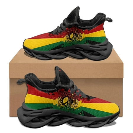 

Jamaica Flag Print Female Flat Shoes Comfortable Sneakers for Women Lace Up Footwear Flex Control zapatillas mujer