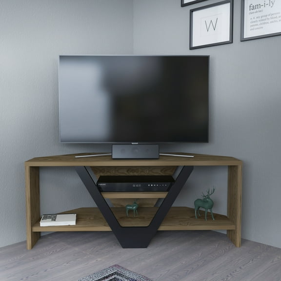 Karin Modern Wood TV Stand for 45 inch TV - Oud Oak Black