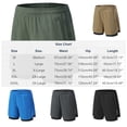 thumbnail image 2 of DPTALR Men's Solid Color Elastic Waist Casual Fashion Shorts with Zipper Pockets & Tie Knot,Army Green,Big and Tall Men L, 2 of 5