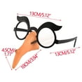 thumbnail image 4 of Nariz de bruja para disfraz de Halloween de bruja malvada, nariz falsa de bruja, gafas de sol falsas, nariz larga debajo de la nariz para decoración de Halloween, fiesta, cosplay, gafas de nariz de br, 4 of 8