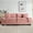 Pink + Upholstered + Foam + 2 Seat, variant on SEENYOO 84.00" Lounge Sofa, Living Room Sofas; Corduroy Sleeper Loveseat with Pillows, Upholstered Deep Seat Sofa for Multi-Space Use, Pink .