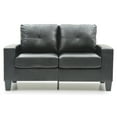 thumbnail image 3 of Glory Furniture Newbury Faux Leather Modular Loveseat in Black, 3 of 5