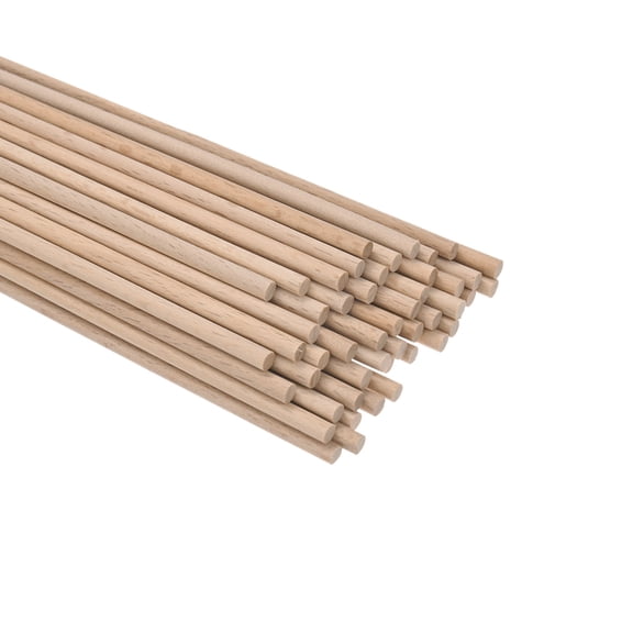 Uxcell 50-Pack Dowel Rods Wood Sticks 5/32 x 12 Inch Wooden Dowel Rods Unfinished Hardwood Sticks Precut Dowels