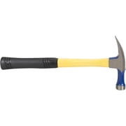 VAUGHAN VN13820 Electrician's Straight Claw Hammer, 18 Oz, American Forged High Carbon Steel, Extra Long Poll, Fiberglass Handle, Slip-Resistant Grip, 15 Inch