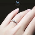 thumbnail image 2 of 0.23 Cts Cubic Zirconia / Sterling Silver 925 Ring / Rhodium plated Nickel-Free / MadDuckJewels RG1537 / Thailand Jewelry, 2 of 4