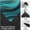 thumbnail image 3 of Teal Marble Gold Wave Pattern Kitchen Rugs Sets Of 3,Kitchen Runner Rugs Non Skid Washable,Decorative Kitchen Floor Mats for Kitchen,Sink,Laundry,17"x30"+ 17"x47" + 17"x59", 3 of 6