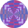 thumbnail image 1 of Ahgly Company Indoor Round Patterned Dark Orchid Purple Area Rugs, 5' Round, 1 of 1