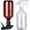 Amber&Clear, variant on 2 Pack 360° Spray Bottles, 16 oz Plastic Small Containers with Adjustable Spray Nozzles, Spray Bottles for Hair, Cleaning Solutions, BBQ and Plants Amber&Clear