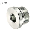 thumbnail image 3 of Tapa de ajuste de tubo de cabeza hexagonal interna Uxcell, tapón de socket de acero con rosca macho para terminar el extremo del tubo M24*1.5 3, 3 of 5
