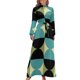 thumbnail image 1 of Vestido largo con estampado geométrico abstracto moderno de mediados de siglo 737 Vestido de mujer Vestido de verano para mujer 2024 Ropa femenina, 1 of 4