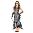 thumbnail image 1 of Girl's Dark Skeleton Mermaid Costume, 1 of 1