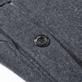 thumbnail image 5 of ANINEO Men Casual Woolen Overcoat Solid Color Double Collar Convertible Collar Padded Coats Fashion Male's Woolen Garment Classic Male Outwear, 5 of 8