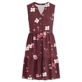 thumbnail image 5 of TaTaai Women Spring Summer V-Neck Random Print Sleeveless Button Front Long Dress Casual Fashion Soft for Beach Daily Holiday Outfit Gift, 5 of 7