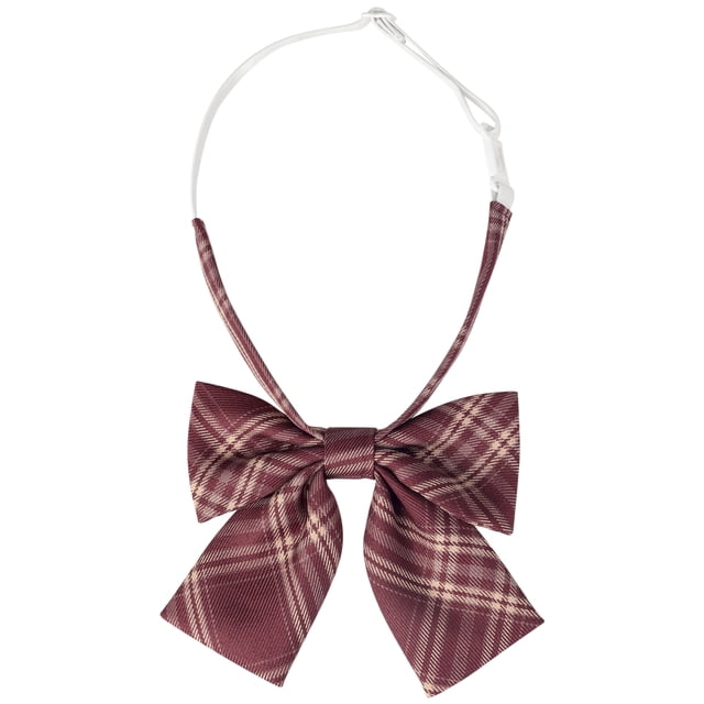 INSPIRE CHIC Corbatas de moño preatadas para mujeres, ajustables, de cuadros coloridos y tartán para disfraz en color marrón
