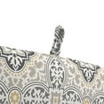thumbnail image 6 of Jordan Manufacturing 44" x 22" Rave Grey Quatrefoil Rectangular Outdoor Chair Cushion with Ties and Hanger Loop, 6 of 9