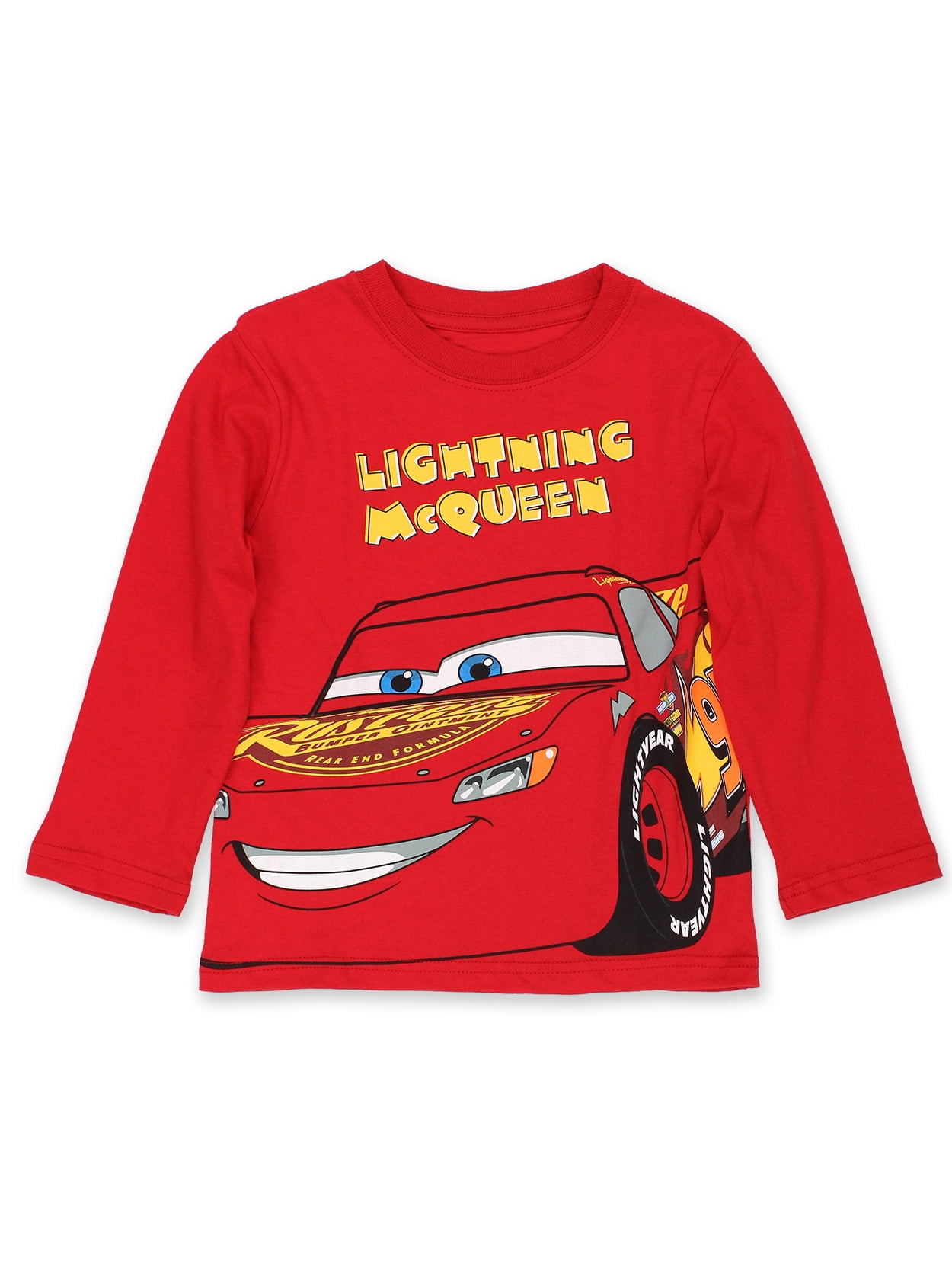 Disney Cars 3 Lightning McQueen Boys Long Sleeve Tee Toddler 