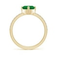 thumbnail image 2 of ANGARA Natural 3-Prong-Set Heart 1.2 ct Emerald Ring With Diamond Accents in 14K Yellow Gold for Women (Size-7mm) | May Birthstone, Anniversary, Jewelry Gift for Women | Natural Emerald Ring, 2 of 8