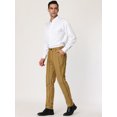 thumbnail image 4 of INSPIRE CHIC Men's Dress Striped Pants Slim Fit Flat Front Business Pants, 4 of 6