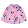 thumbnail image 4 of Bluey Pajamas Toddler Girl's Hearts 2 Piece Long Sleeve Button Up Sleep Set, 4 of 5