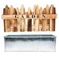 thumbnail image 4 of Home Balcony Wooden Fence Plant Pot Flower Container Creative Fence Flowerpot, 4 of 6