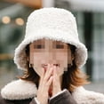 thumbnail image 5 of Winter Bucket Hat Warm Hats Fisherman Cap caramel colour, 5 of 5
