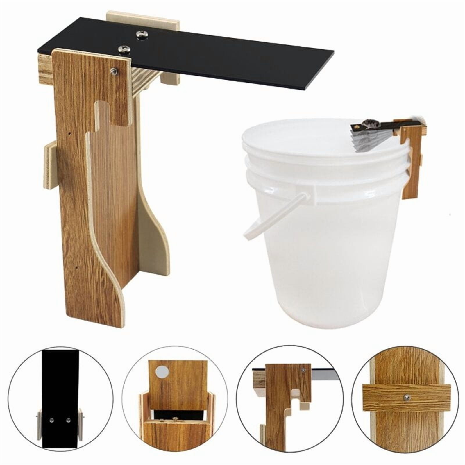 Walk the Plank Mouse Trap – Automatic Reset Rodent Trap for Mice & Rats, Reusable Bucket Trap, Humane and Non-Toxic