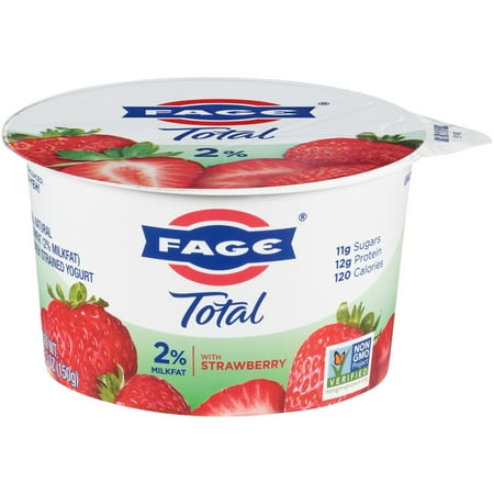 Fage Total 2% Lowfat Greek Strained Yogurt with Strawberry, 5.3 oz