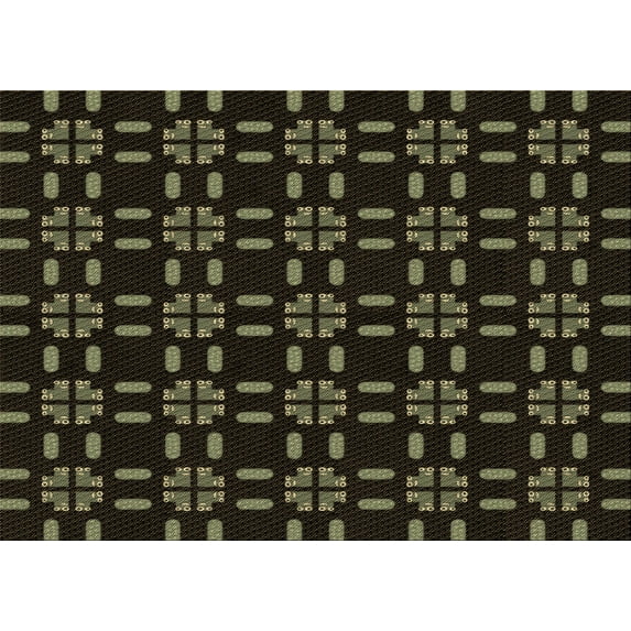Ahgly Company Machine Washable Indoor Rectangle Transitional Night Black Area Rugs, 6' x 9'