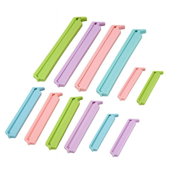 12x Kitchen Plastic Storage Food Snack Seal Sealing Bag Clips Sealer Clamp S M L