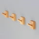 thumbnail image 4 of Pack de 2 ganchos de pared de madera para capas y sombreros, ganchos de pared sin agujeros - ganchos de pared cuadrados, 4 of 8