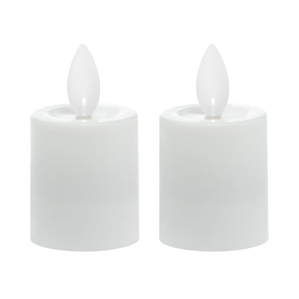 Sterno Home iFlicker Flameless LED Wax Votive Candles, 1.5" x 1.75", 2