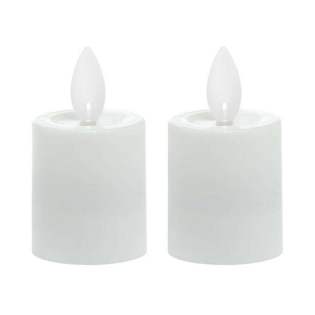 Sterno Home iFlicker Flameless LED Wax Votive Candles, 1.5" x 1.75", 2