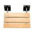 thumbnail image 3 of ALFI brand ABS16S-BM Black Matte 16" Wide Foldable Teak Shower Seat with Square Hardware, 3 of 8