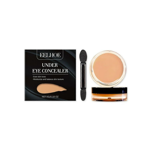 Undereye Corrector, Color Corrector for Dark Circles with Brush, Conceal & Brighten Dark Circles, Under Eye Concealer