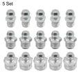 thumbnail image 1 of Unique Bargains Silver Tone M6 M8 M10 Thread Straight Grease Nipple Fittings Assortment Kit for Car 5 Set, 1 of 4